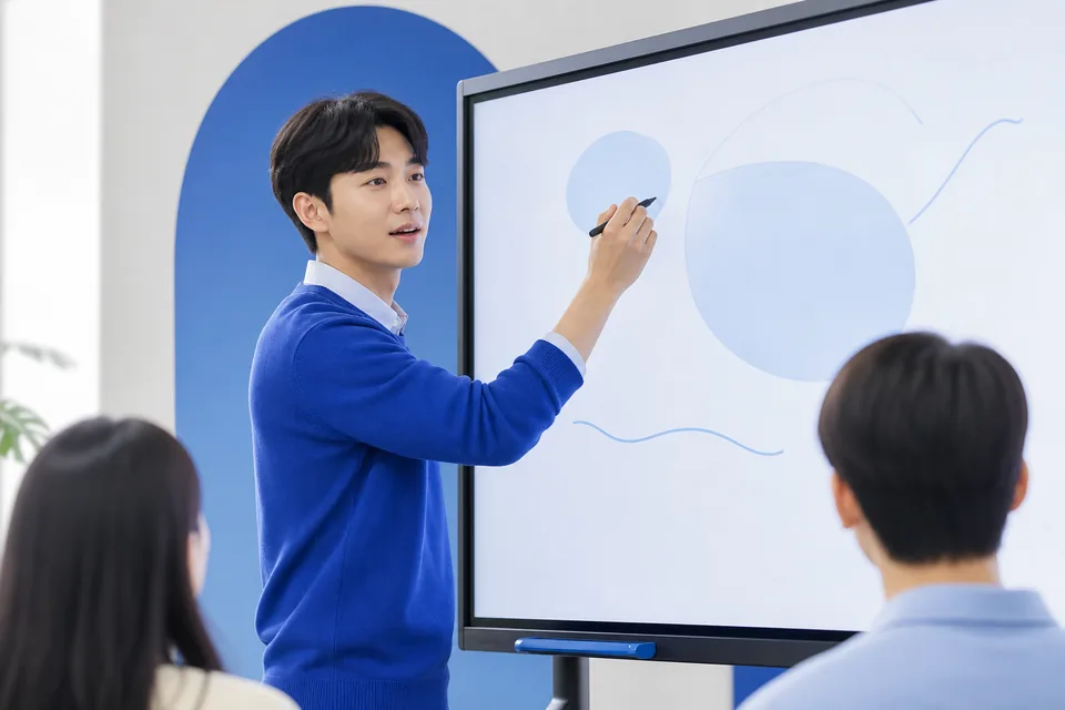 심원면 초2 수학과외 화상 1:1 판서 공유 수업 모습